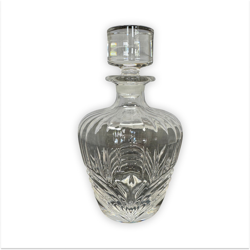 Vintage RCR Royal Crystal Rock Aurea Crystal Decanter Stopper 8" Italy Barware